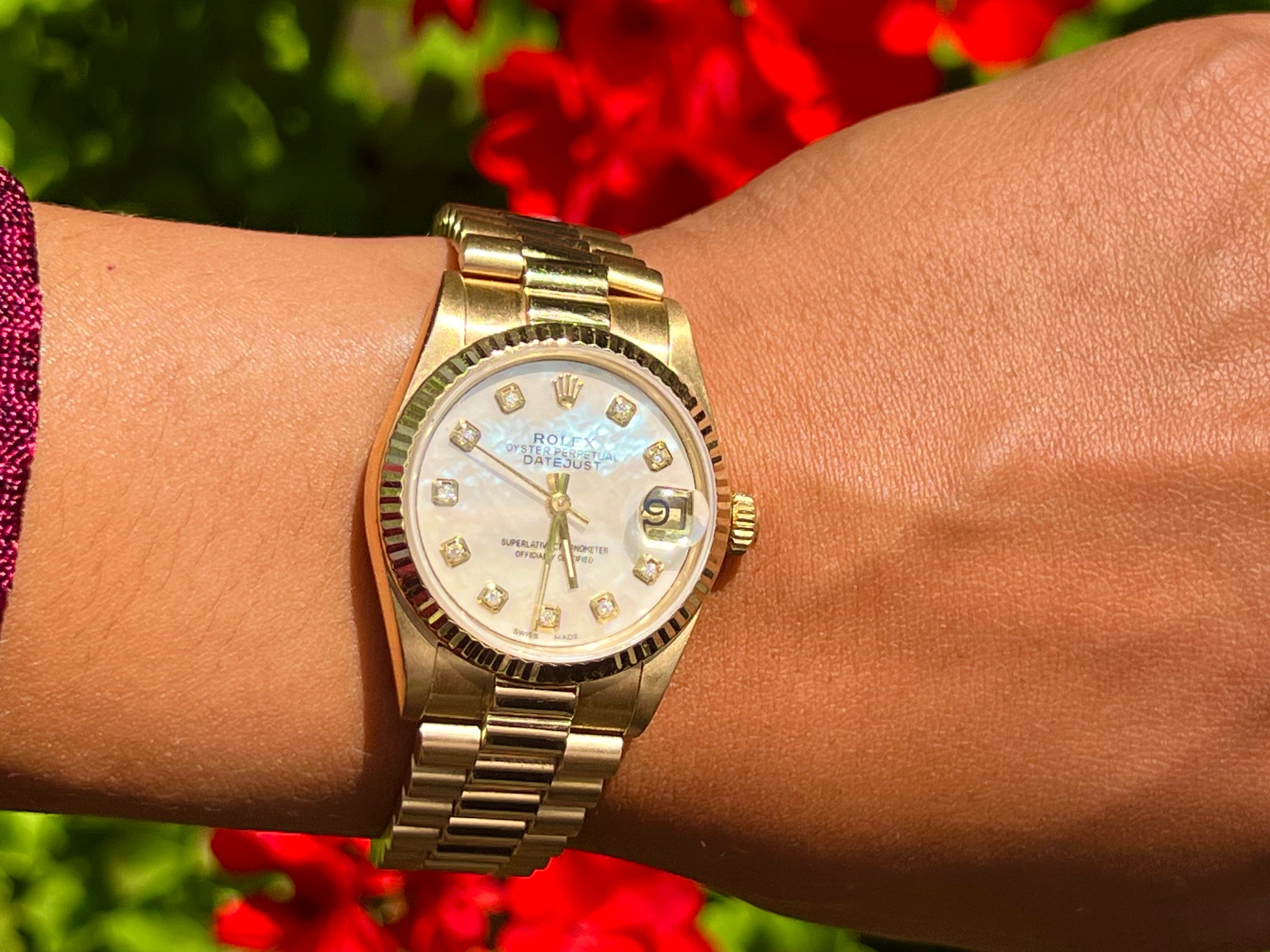 Rolex Datejust 31mm 18ct Yellow Gold Presidential 68278 1983