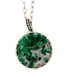 Emerald + Diamond Confetti Diamond Dust Charm