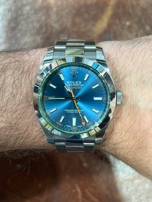 2017 Rolex Milgauss ref 116400GV Z-Blue Dial Complete