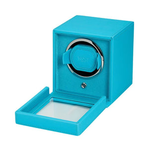 Small Watch Winder Cube Turquoise