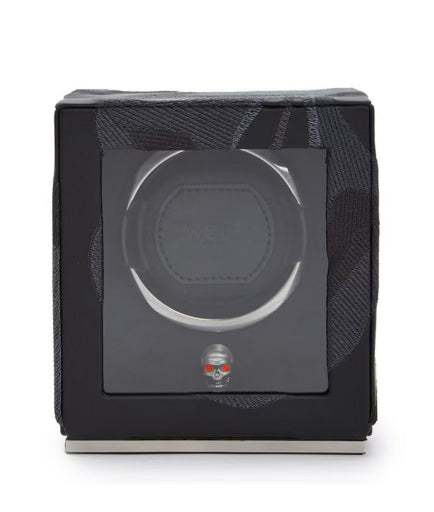 Small Watch Winder Black Skull