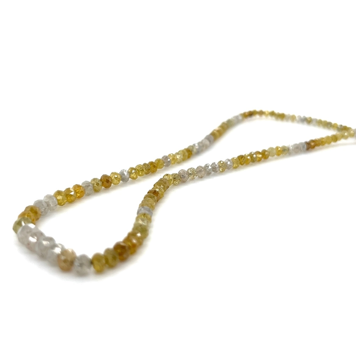 18" Yellow Diamond Strand Necklace