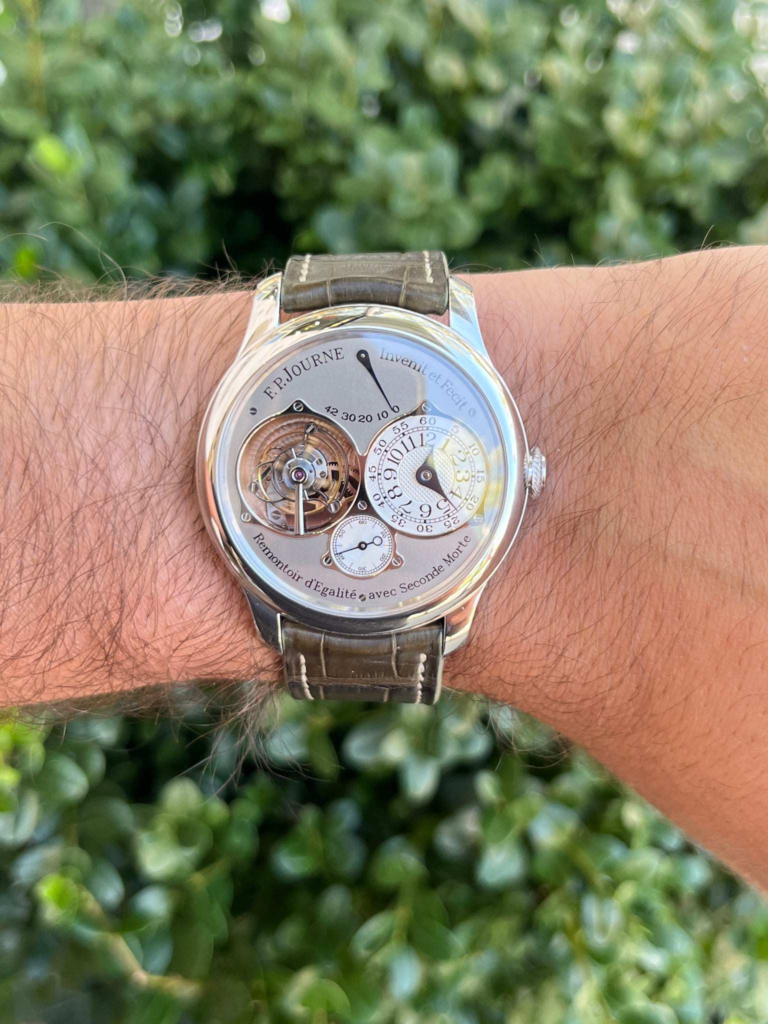2005 F.P. Journe Tourbillon Souverain Platinum Guilloché Silver Dial First Edition