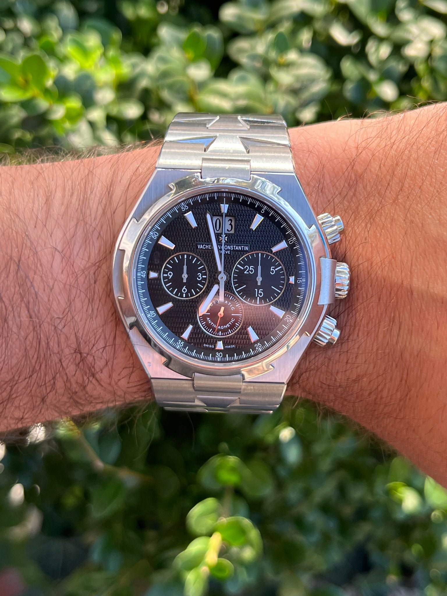 Vacheron Constantin Overseas 49150/B01A-9097 Stainless Steel Black Dial