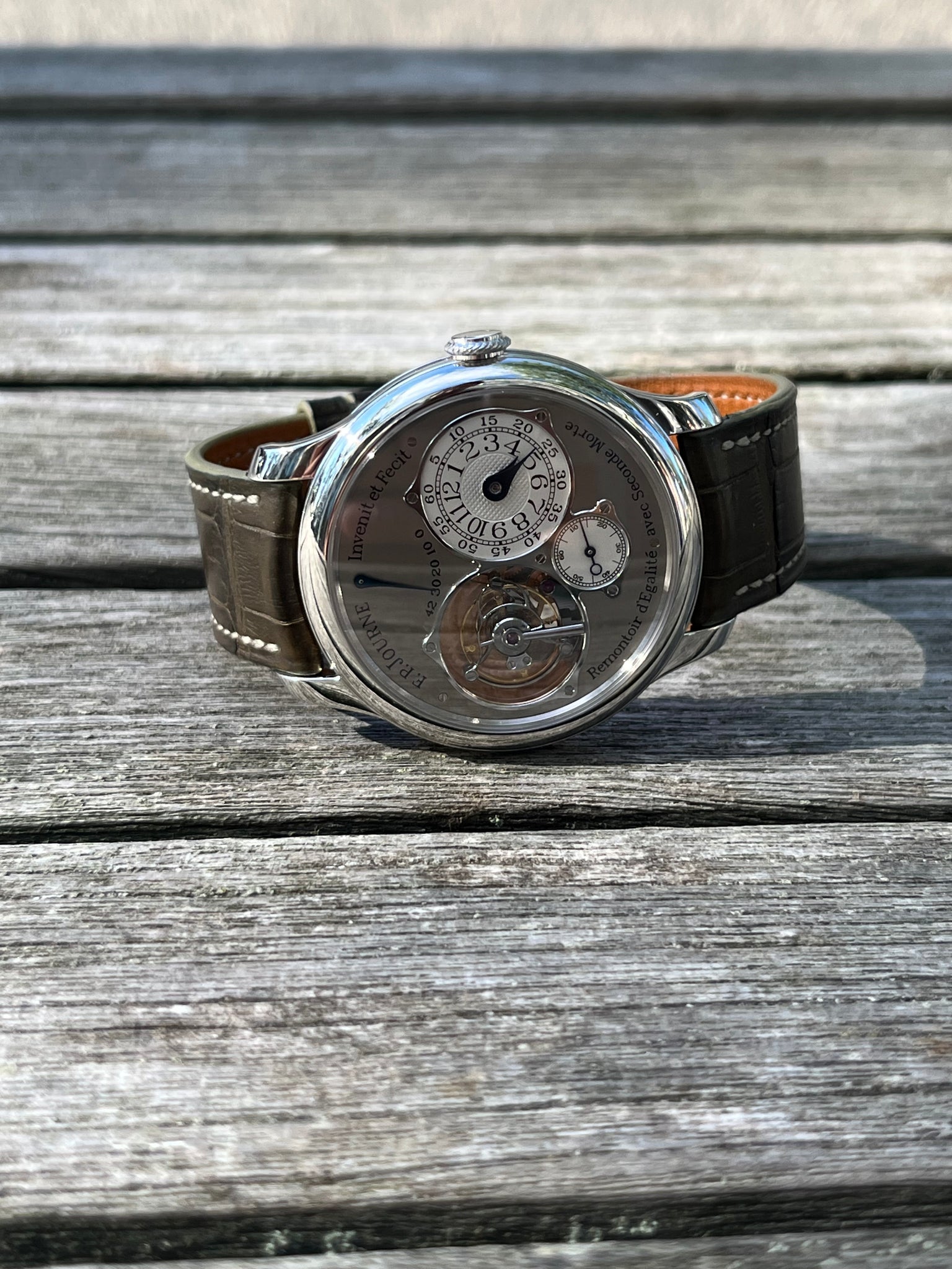 2005 F.P. Journe Tourbillon Souverain Platinum Guilloché Silver Dial First Edition