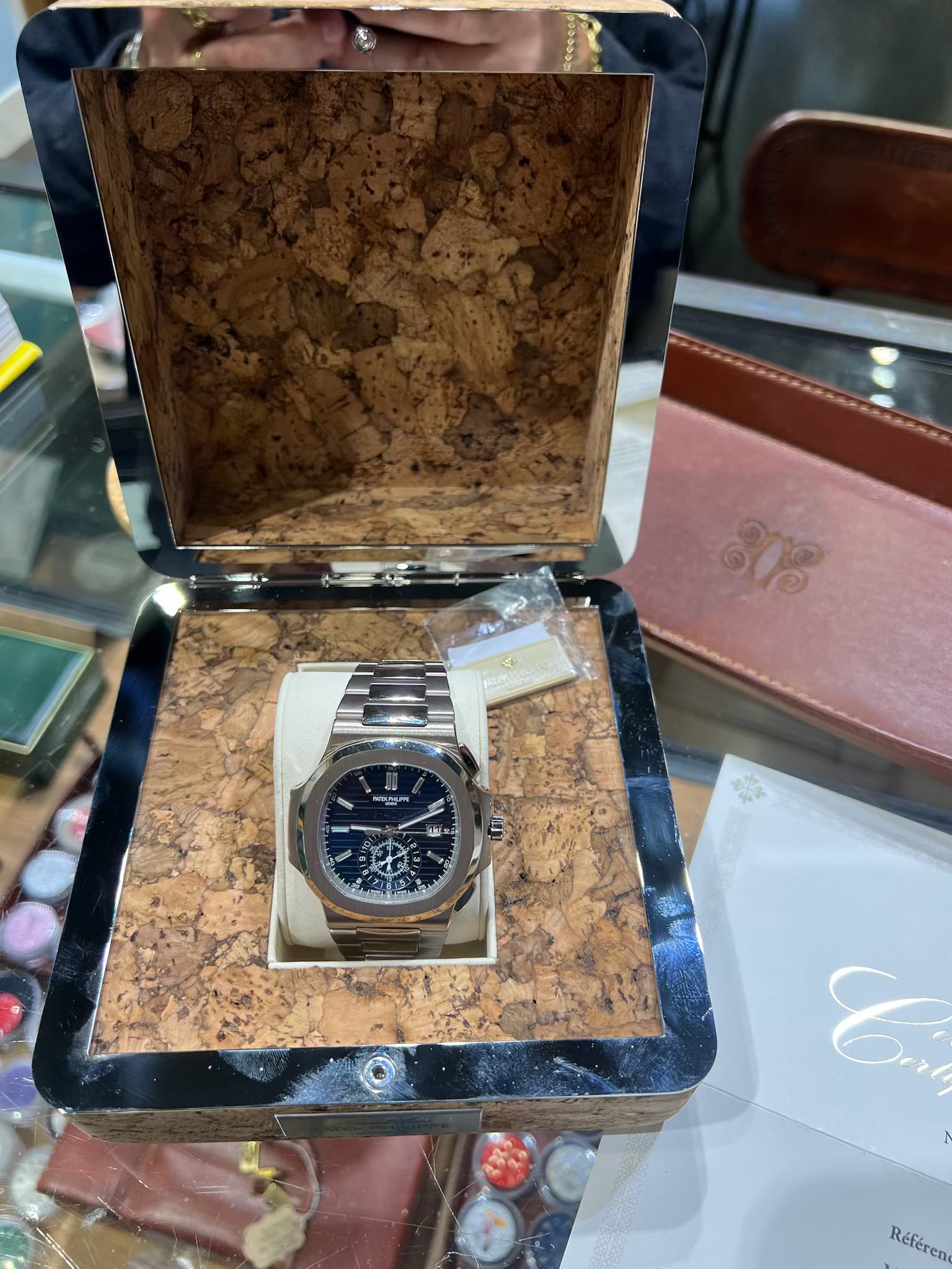 Patek Philippe Nautilus Reference 5976/1G-001 "40th Anniversary" White Gold Blue Diamond Baguette Dial Limited Edition