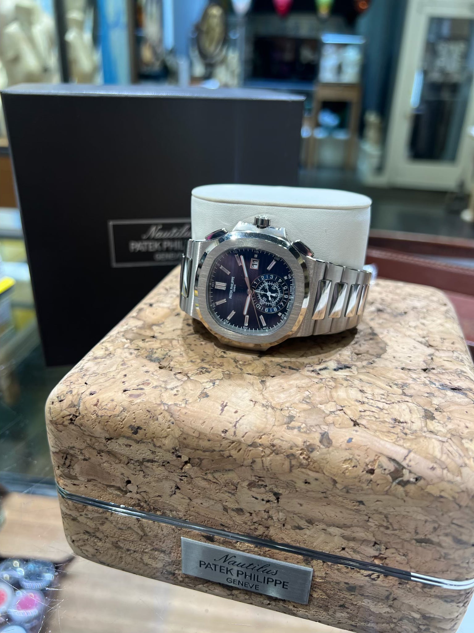 Patek Philippe Nautilus Reference 5976/1G-001 "40th Anniversary" White Gold Blue Diamond Baguette Dial Limited Edition