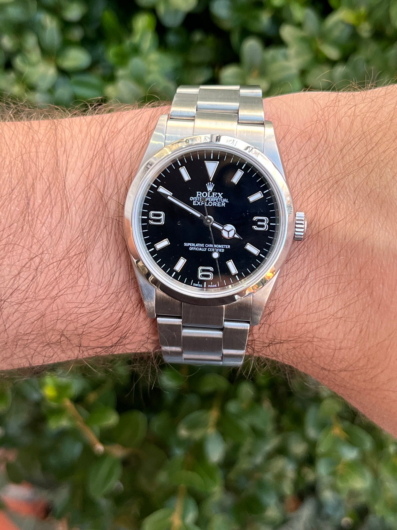 2001 Rolex Explorer I 114270 Stainless Steel Black Dial