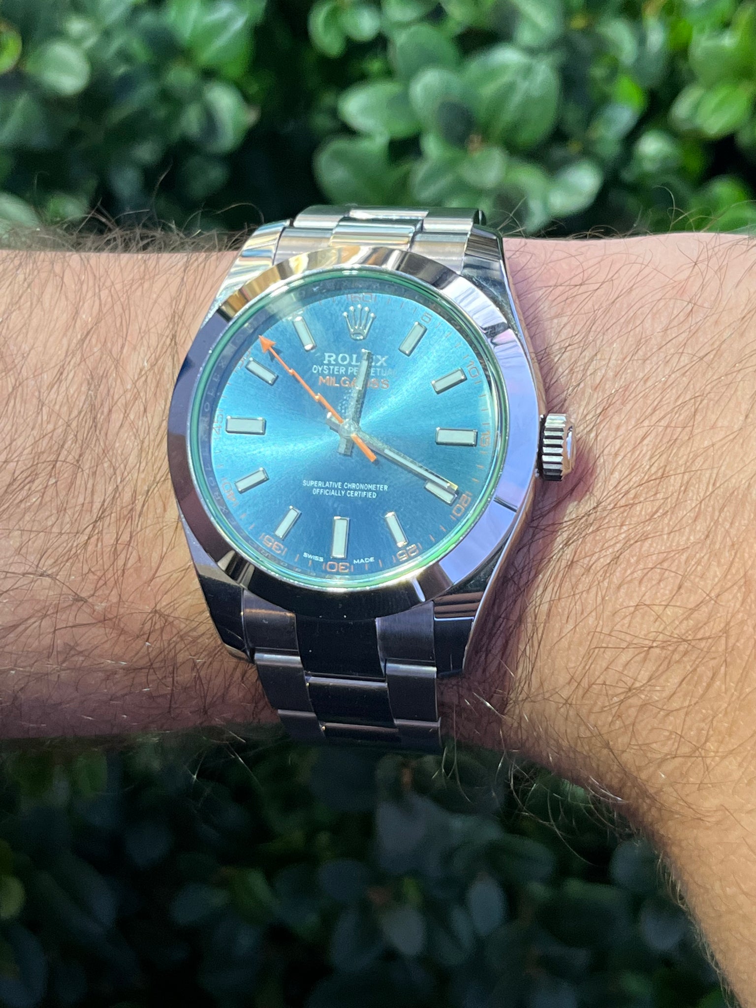 2019 Rolex Milgauss 116400GV Stainless Steel Blue Dial