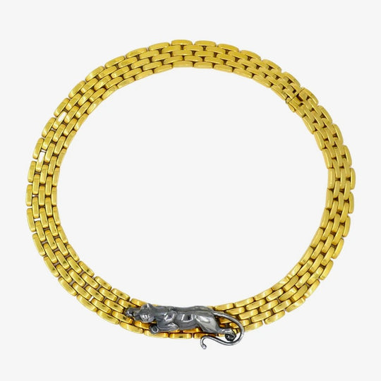 1987 Cartier Panthere 18kt Yellow Gold Necklace Rare