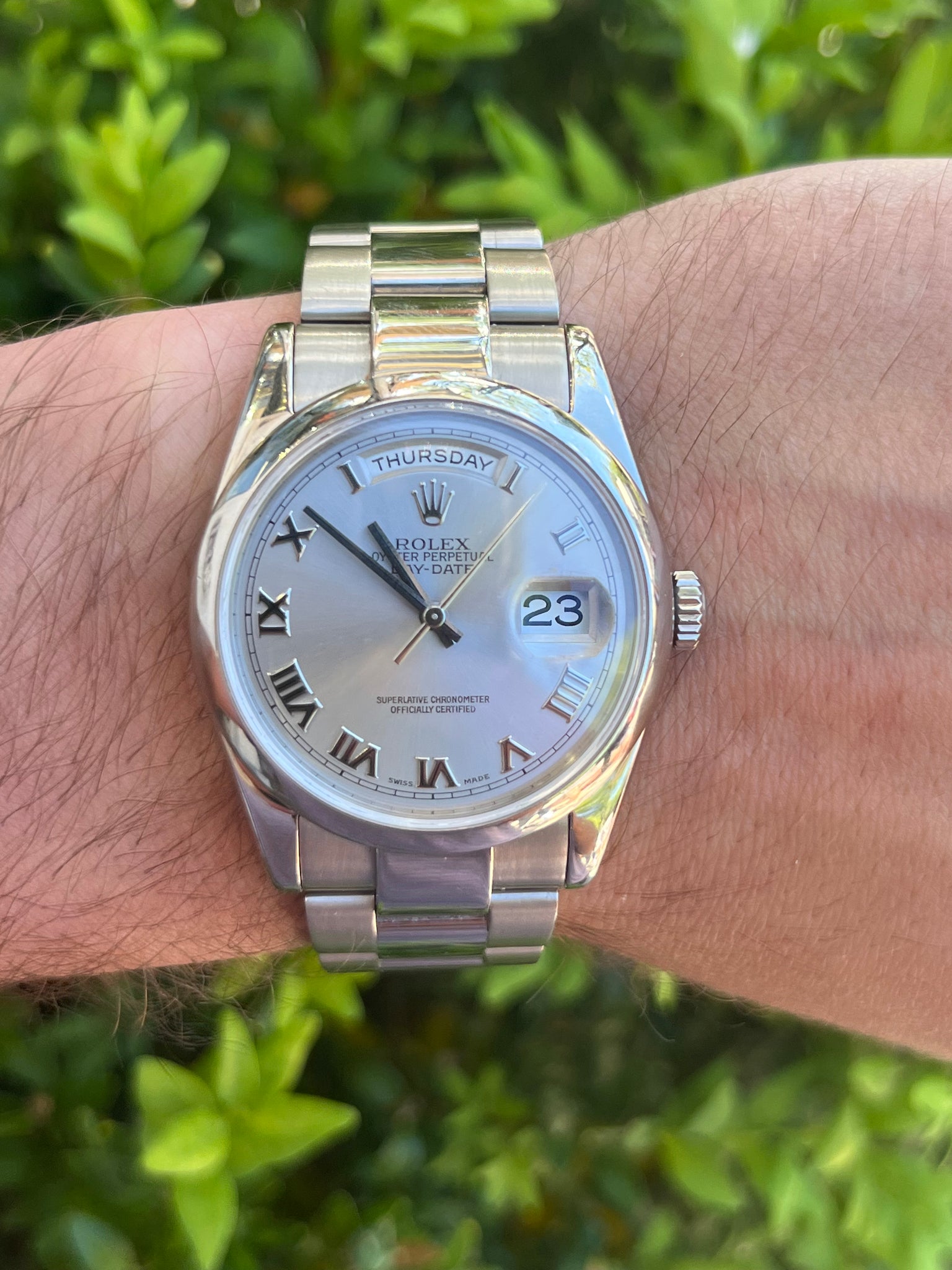 2000 18kt White Gold Rolex Day Date