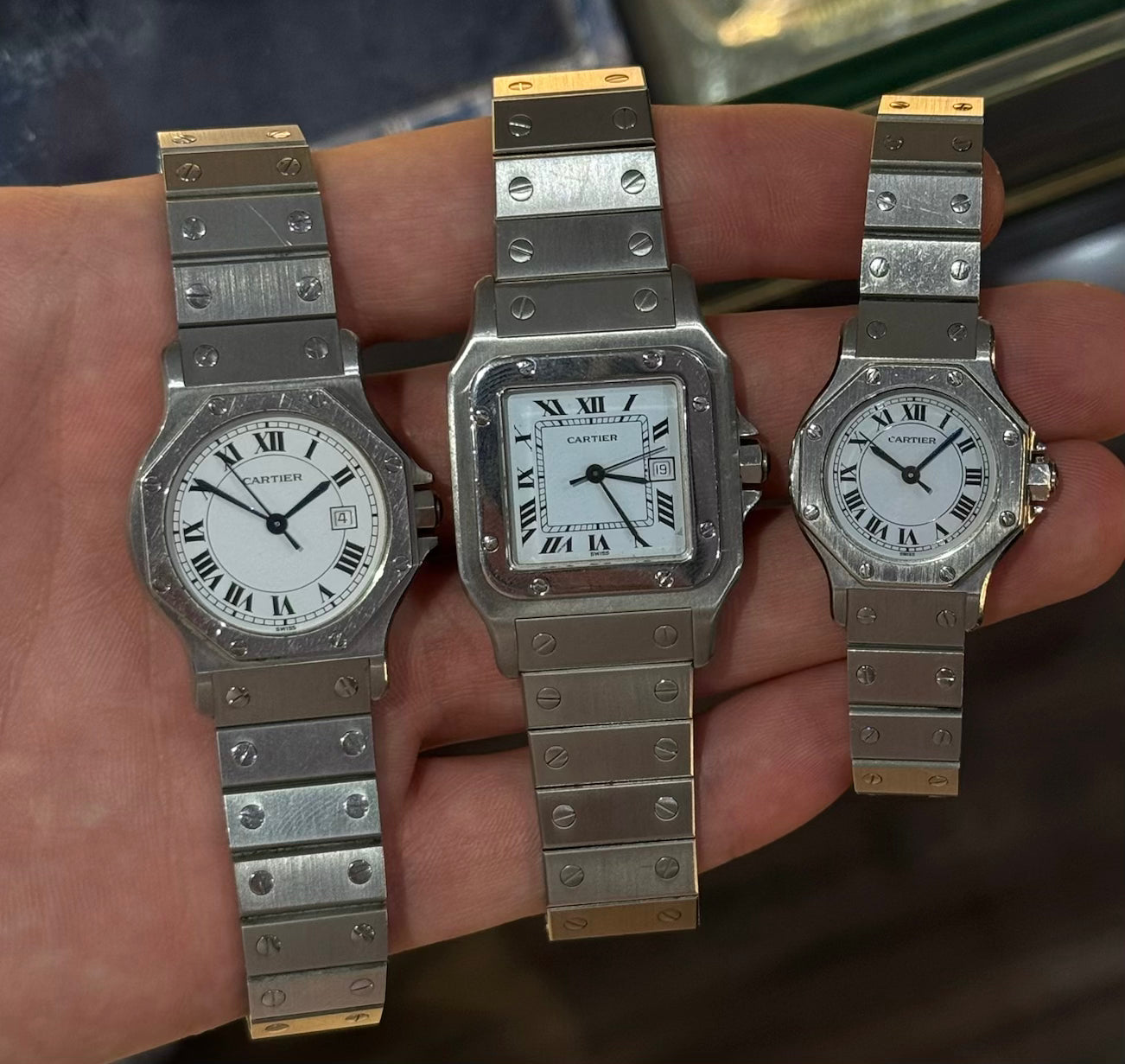 Cartier Santos Large Rectangle 2960 Stainless Steel White Dial Automatic