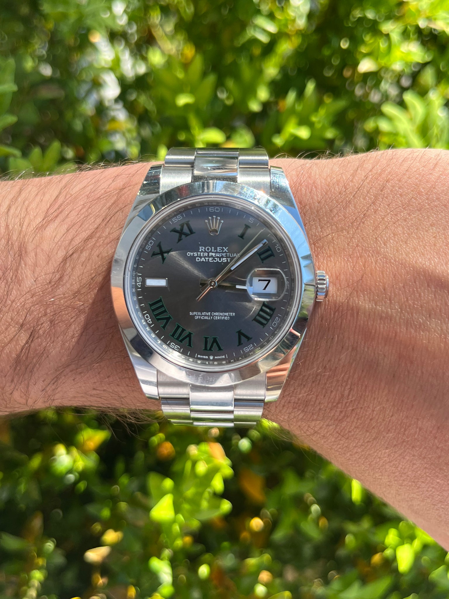 Oyster Bracelet Rolex Datejust 41 Wimbledon Smooth Bezel New 2024