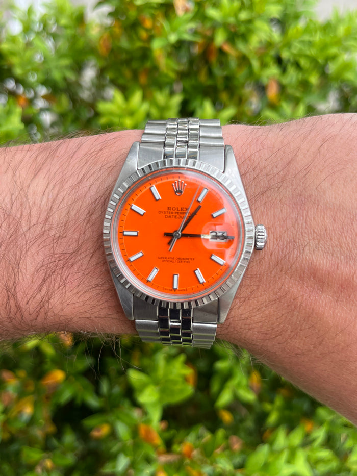 Rolex datejust orange dial hotsell