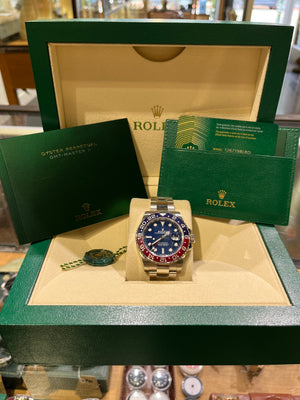 New 2024 18kt White Gold Rolex Pepsi Ref 126719BLRO