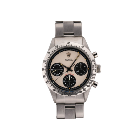 1970 Rolex Newman Dial Daytona Reference 6262 Stainless Steel White Dial