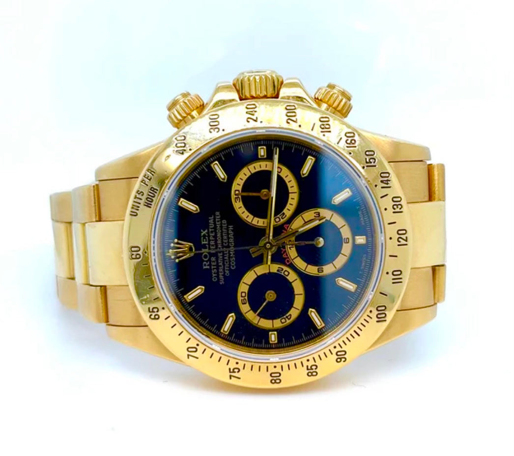 1997 18kt Gold Rolex Daytona ref 16528