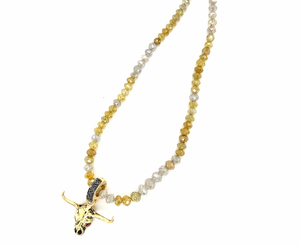 18" Yellow Diamond Strand Necklace