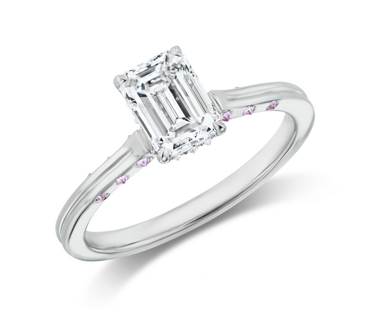 Diamond Engagement Ring 001 Emerald Cut