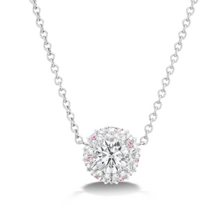 White Diamond Pendant Platinum Necklace