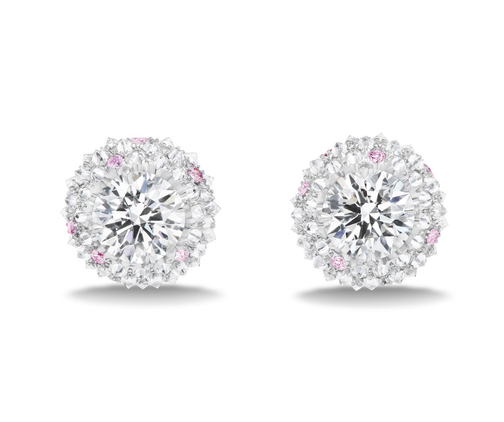 White Diamond and Platinum Studs