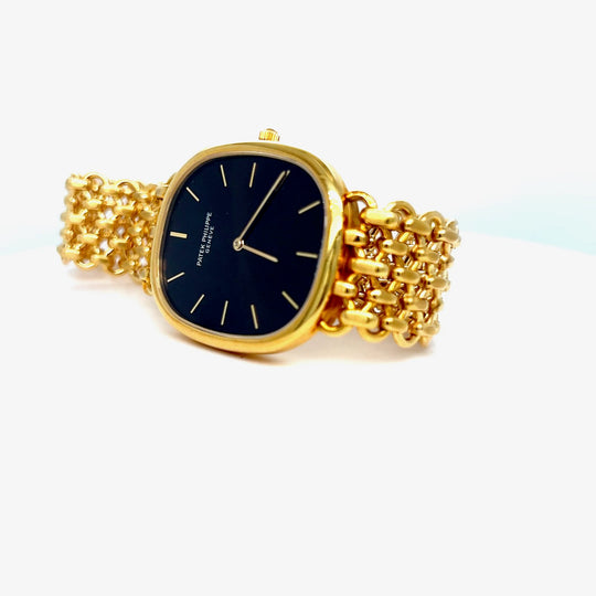 NOS Patek Philippe Jumbo Ellipse Bluish-Brown Patina Dial