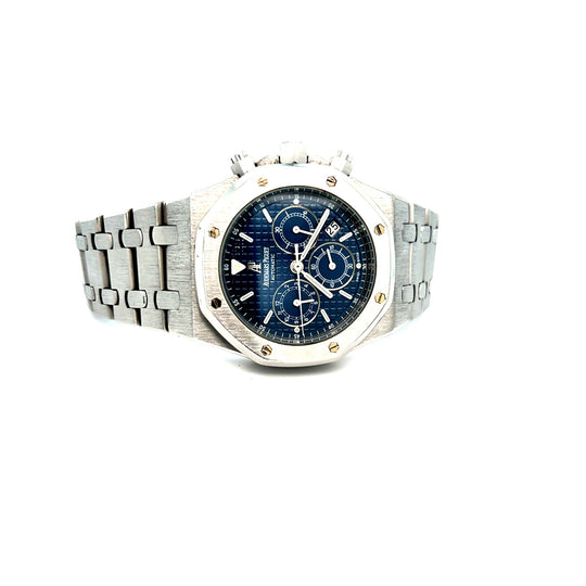 Audemars Piguet Royal Oak Chronograph Reference 25860ST Stainless Steel Blue Dial