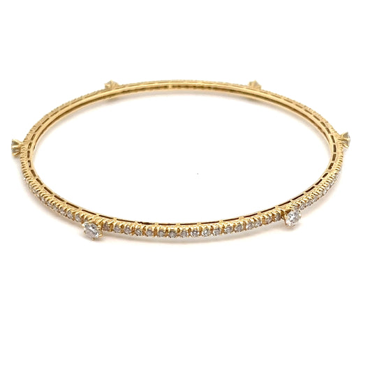 18kt Gold Bangle with Diamonds