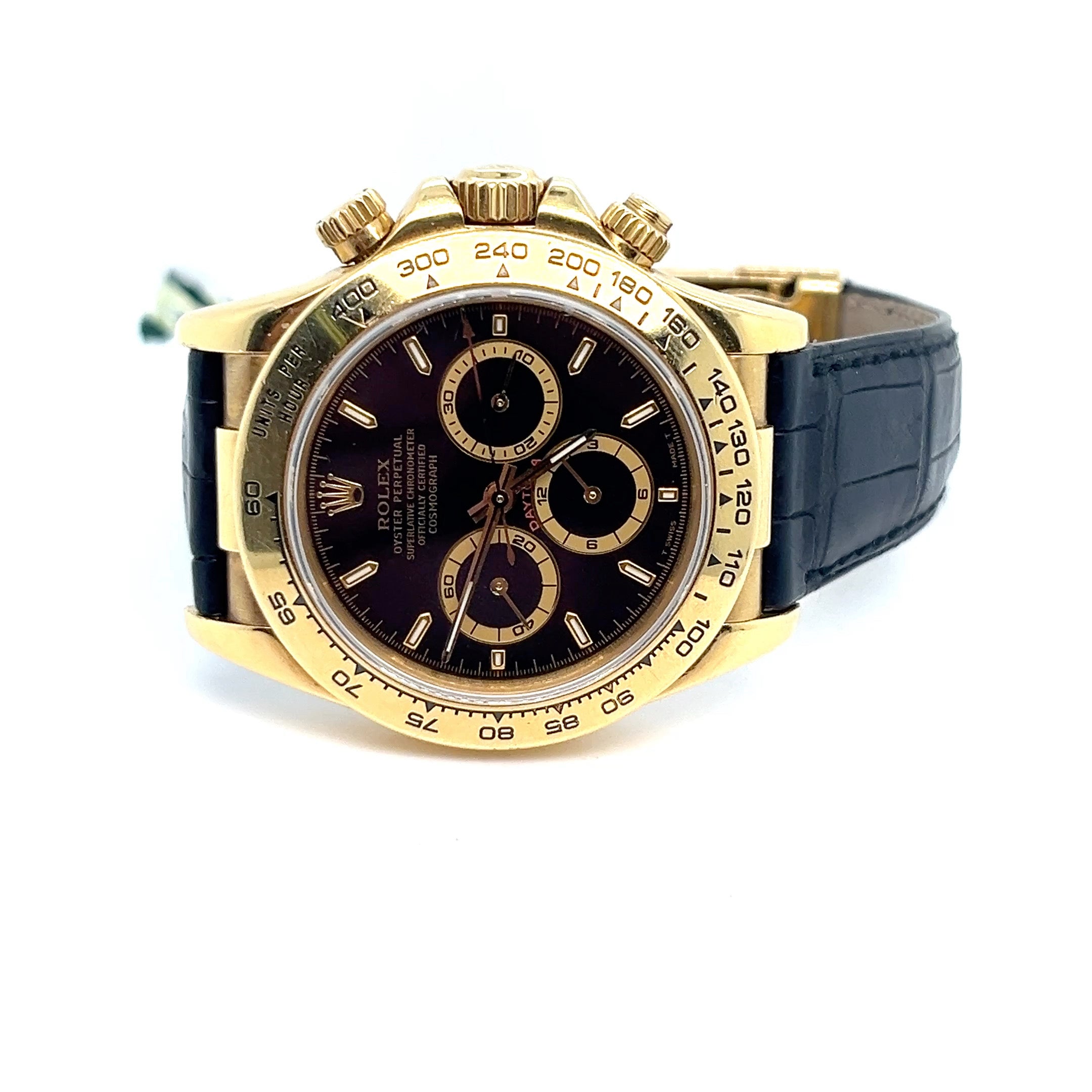 1995 Rolex Daytona Reference 16518 Alligator Strap Unpolished