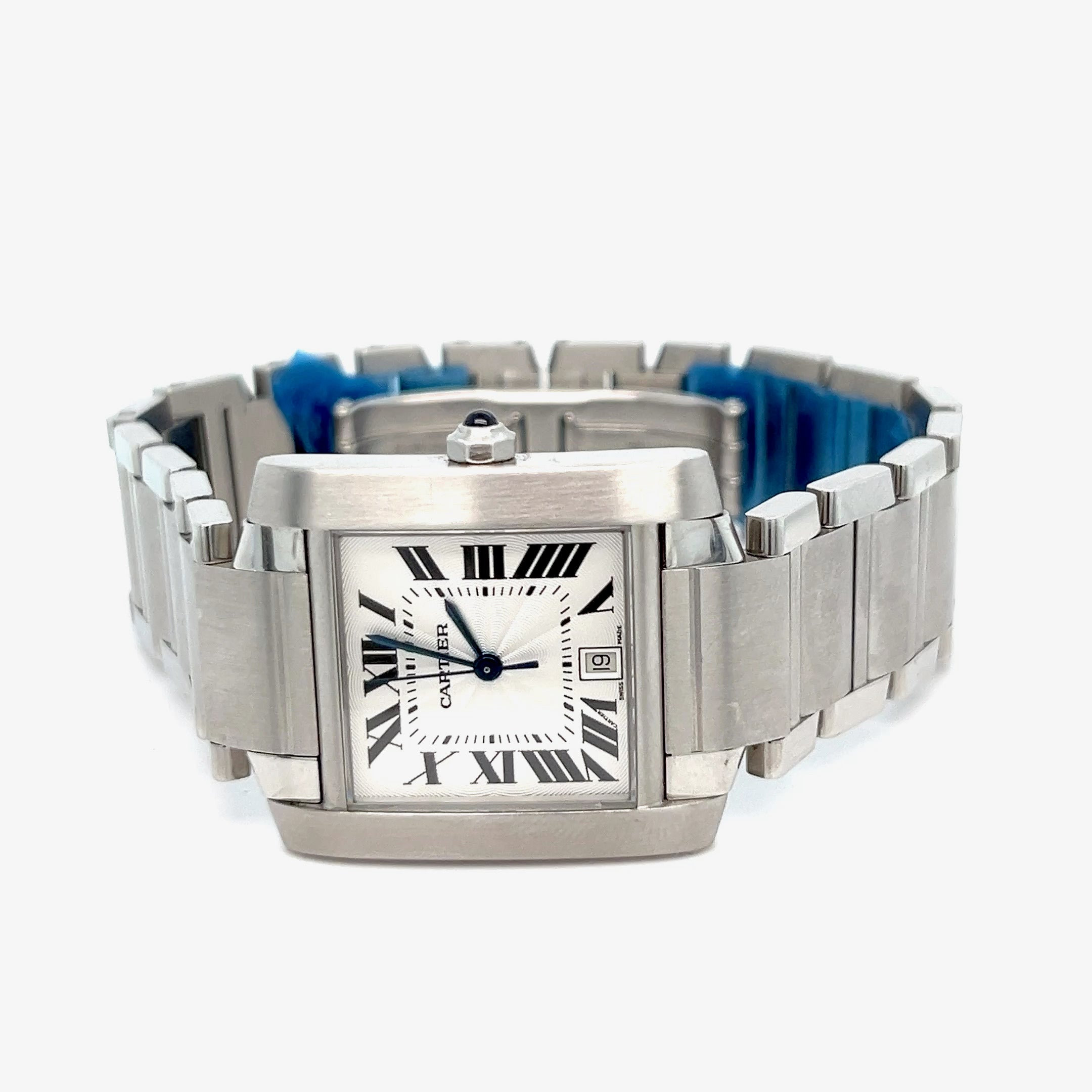 2008 NOS Cartier Tank Francaise Reference 2302 Stainless Steel