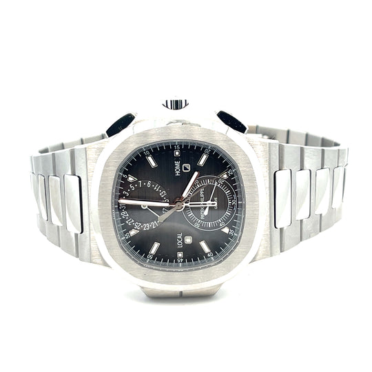 2019 Patek Philippe Nautilus 'Travel Time' Reference 5990/1A-001 Stainless Steel Grey Dial
