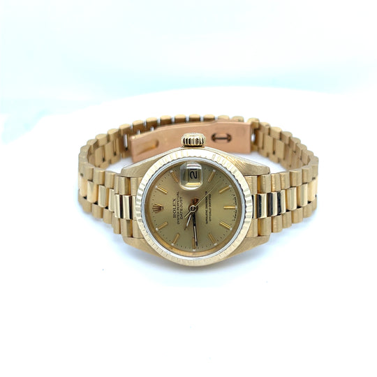 1989 Rolex Datejust 69178 'Ladies' Yellow Gold Champagne Dial