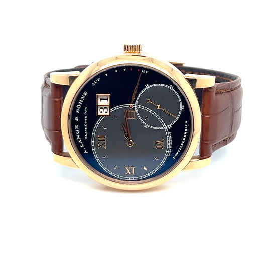 A. Lange & Söhne Grand Lange 1 Reference 115.031 Rose Gold Blue Dial