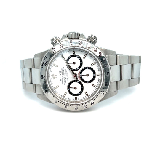 1998 Rolex Daytona Reference 16520 Stainless Steel White Dial Zenith Movement