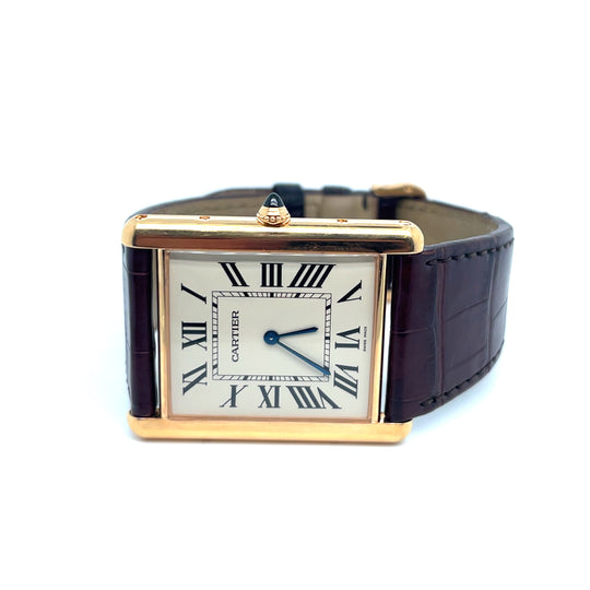 Cartier Tank 'Jumbo' 3280 Rose Gold White Dial