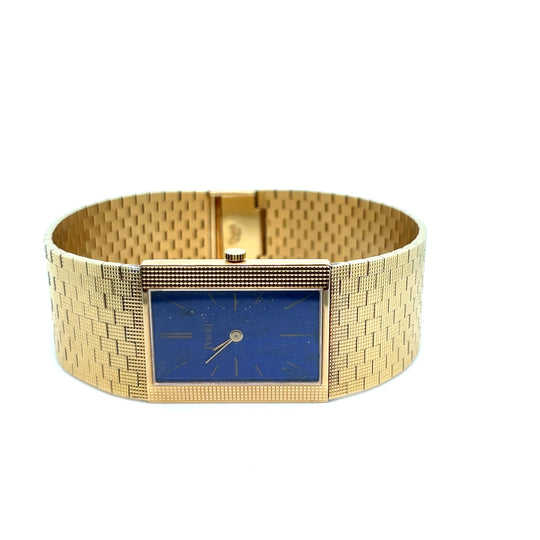 1970 Piaget 9214 Yellow Gold Lapis Dial