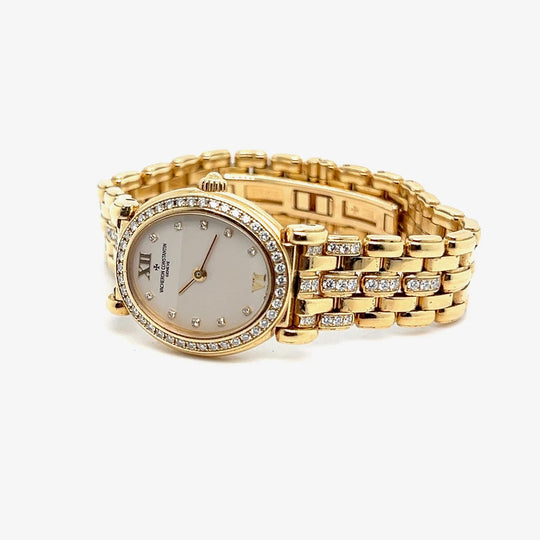 Vacheron Constantin 'Ladies' Yellow Gold White Dial Diamonds