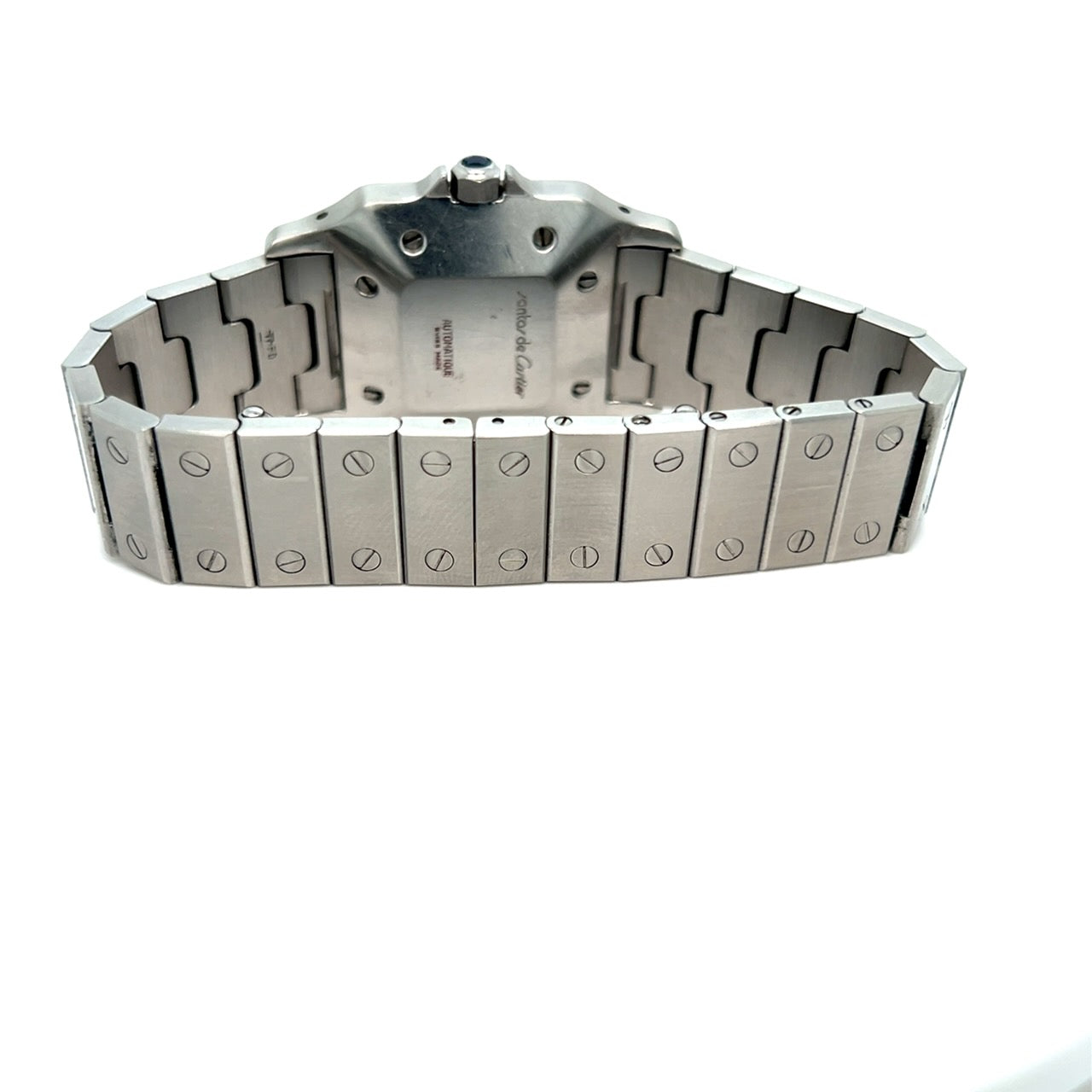 Cartier Santos Large Rectangle 2960 Stainless Steel White Dial Automatic