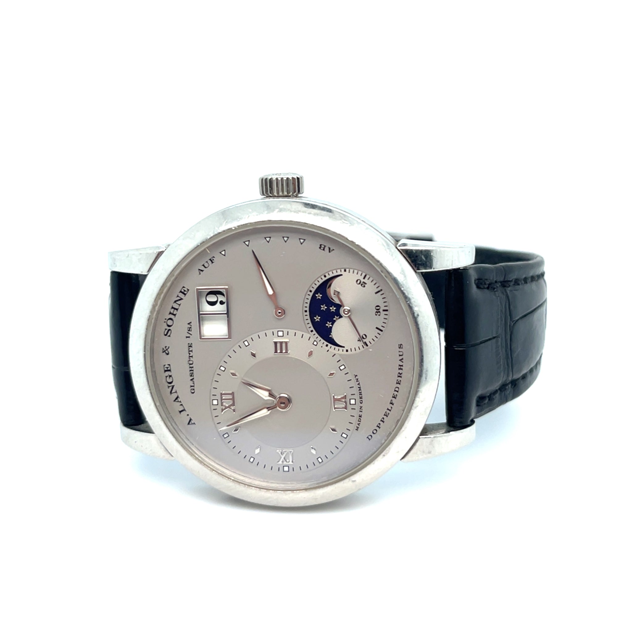 A. Lange & Söhne Lange 1 Moon Phase Reference 109.025 Platinum Silver Dial