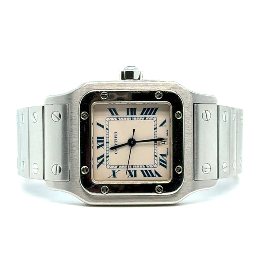 Cartier Santos 1564 Stainless Steel White Dial Quartz