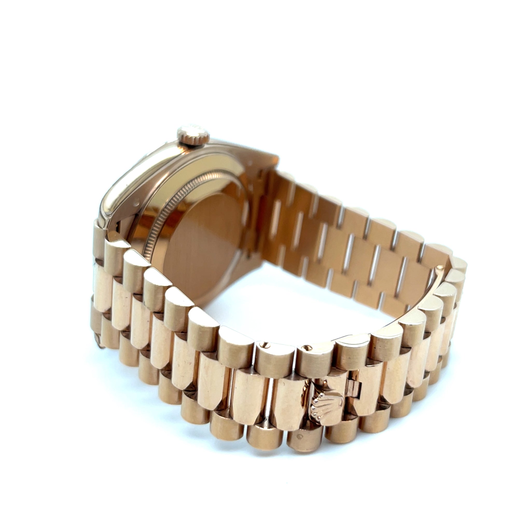 2019 Rolex Day-Date 40 228235 Rose Gold Chocolate Roman Numeral Dial