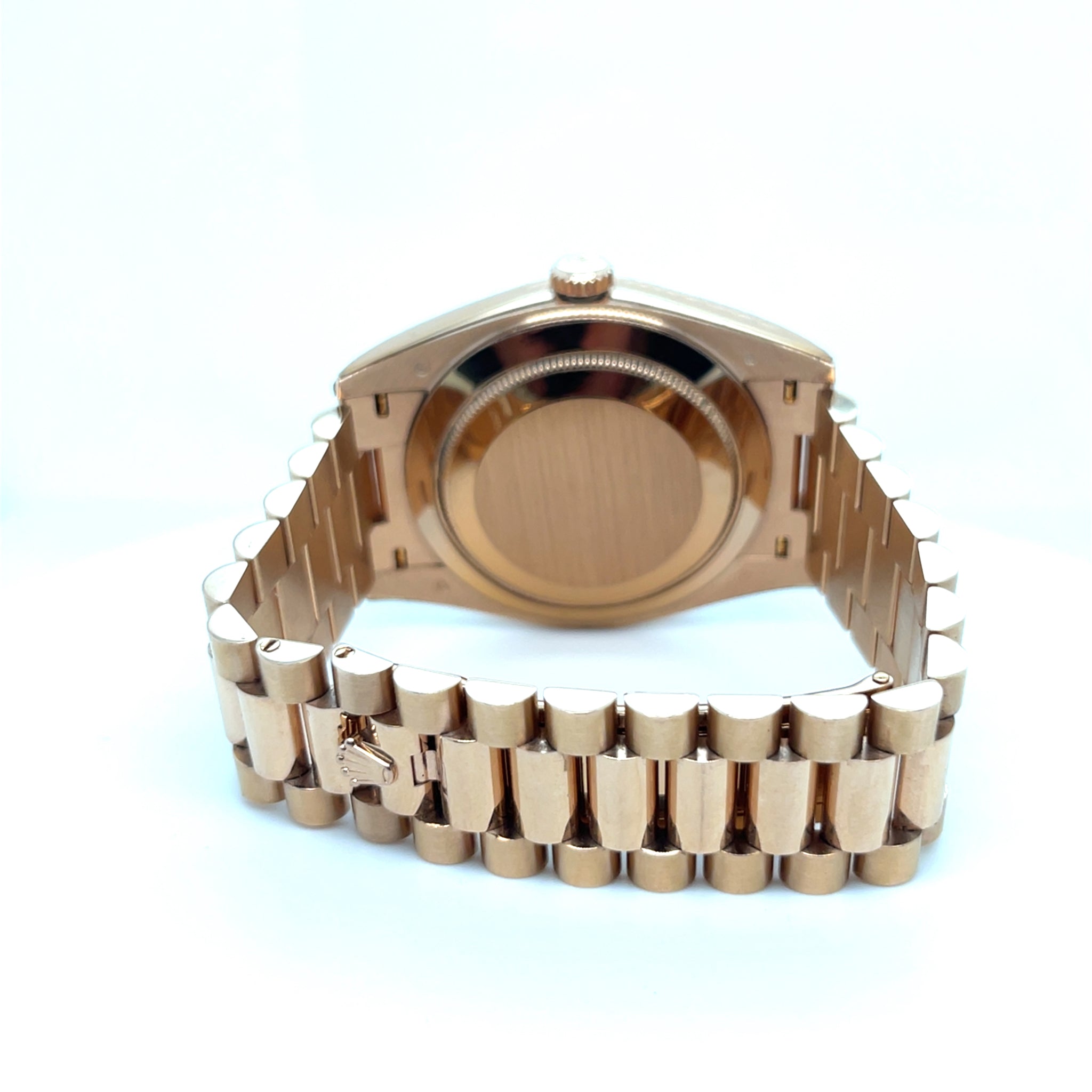 2019 Rolex Day-Date 40 228235 Rose Gold Chocolate Roman Numeral Dial