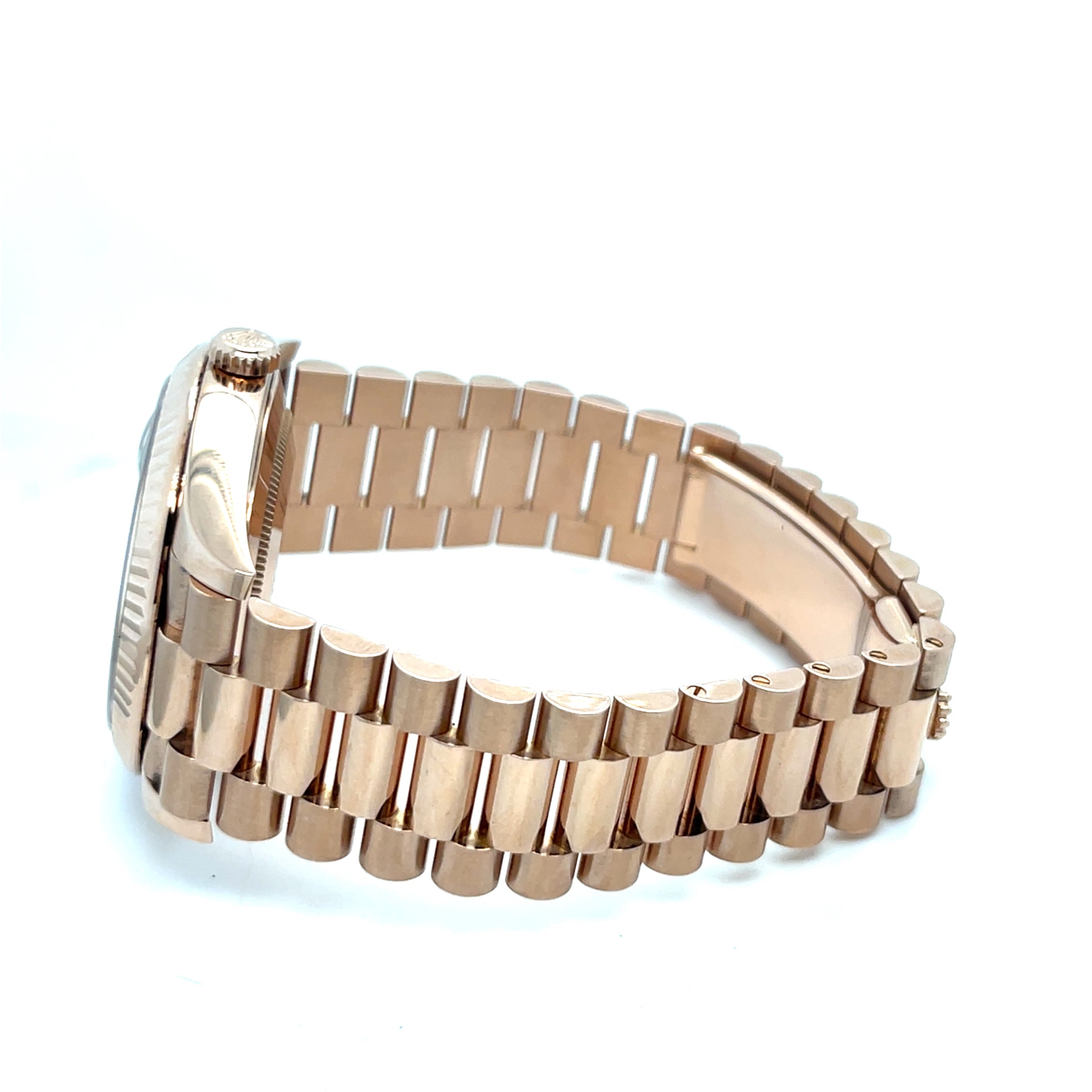 2020 Rolex Day-Date 40 228235 Rose Gold Olive Green Dial