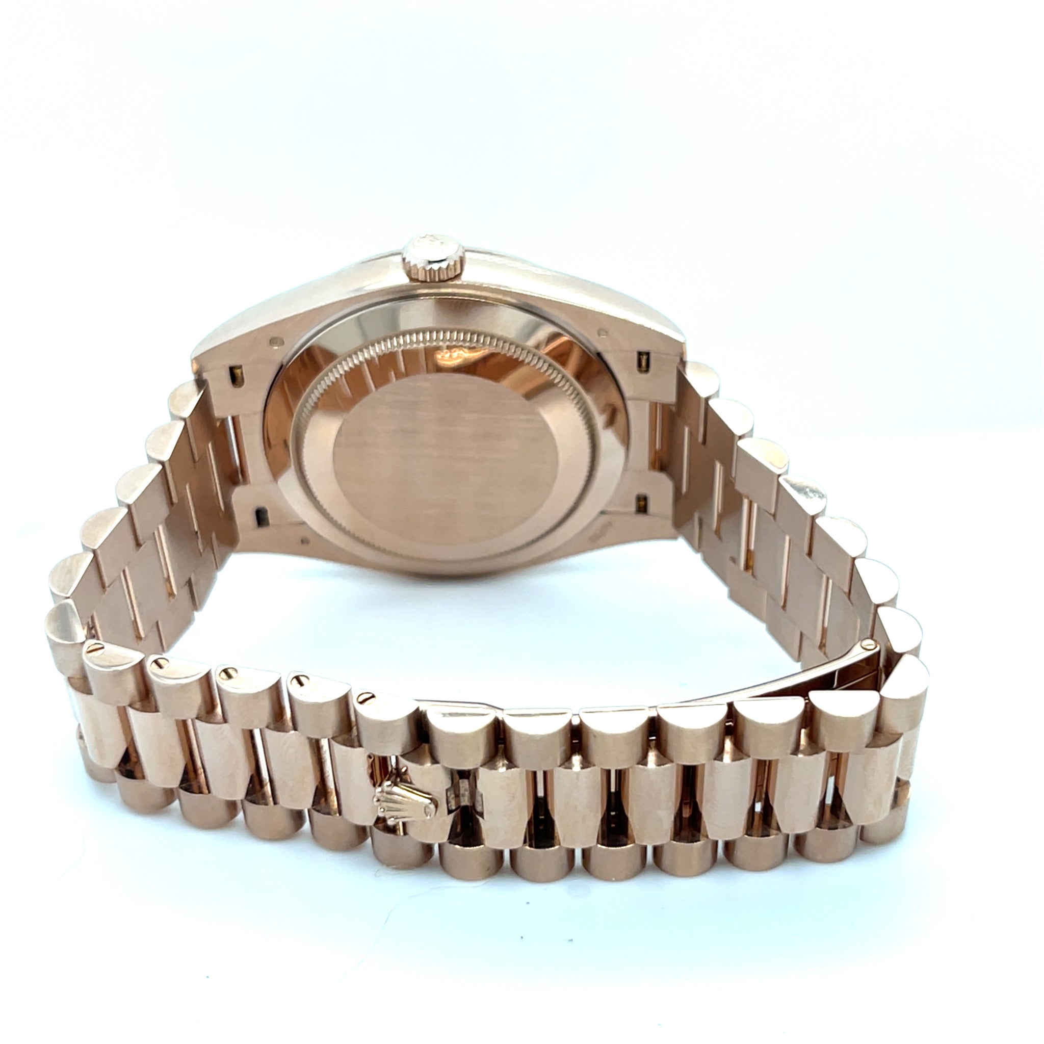 2020 Rolex Day-Date 40 228235 Rose Gold Olive Green Dial