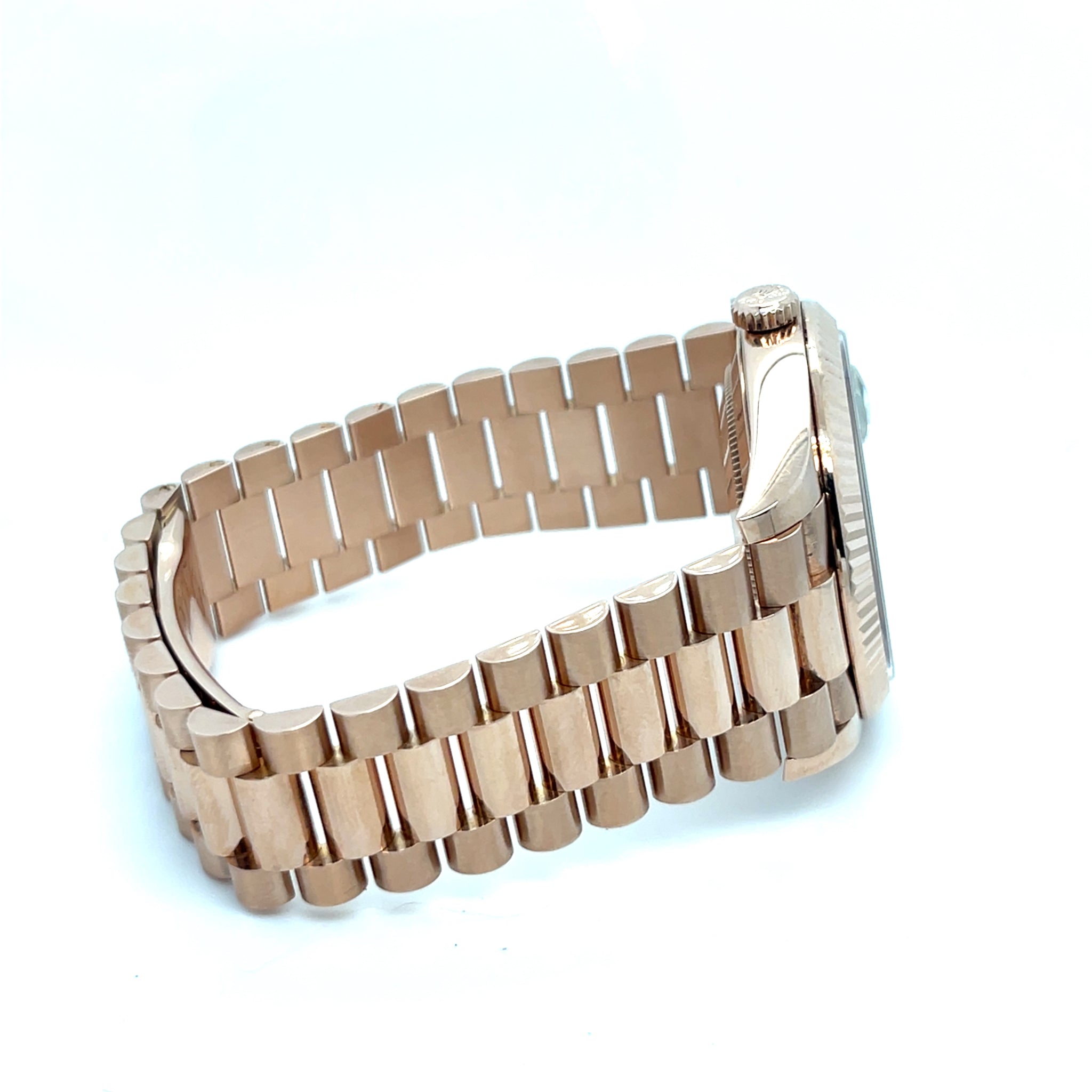 2020 Rolex Day-Date 40 228235 Rose Gold Olive Green Dial