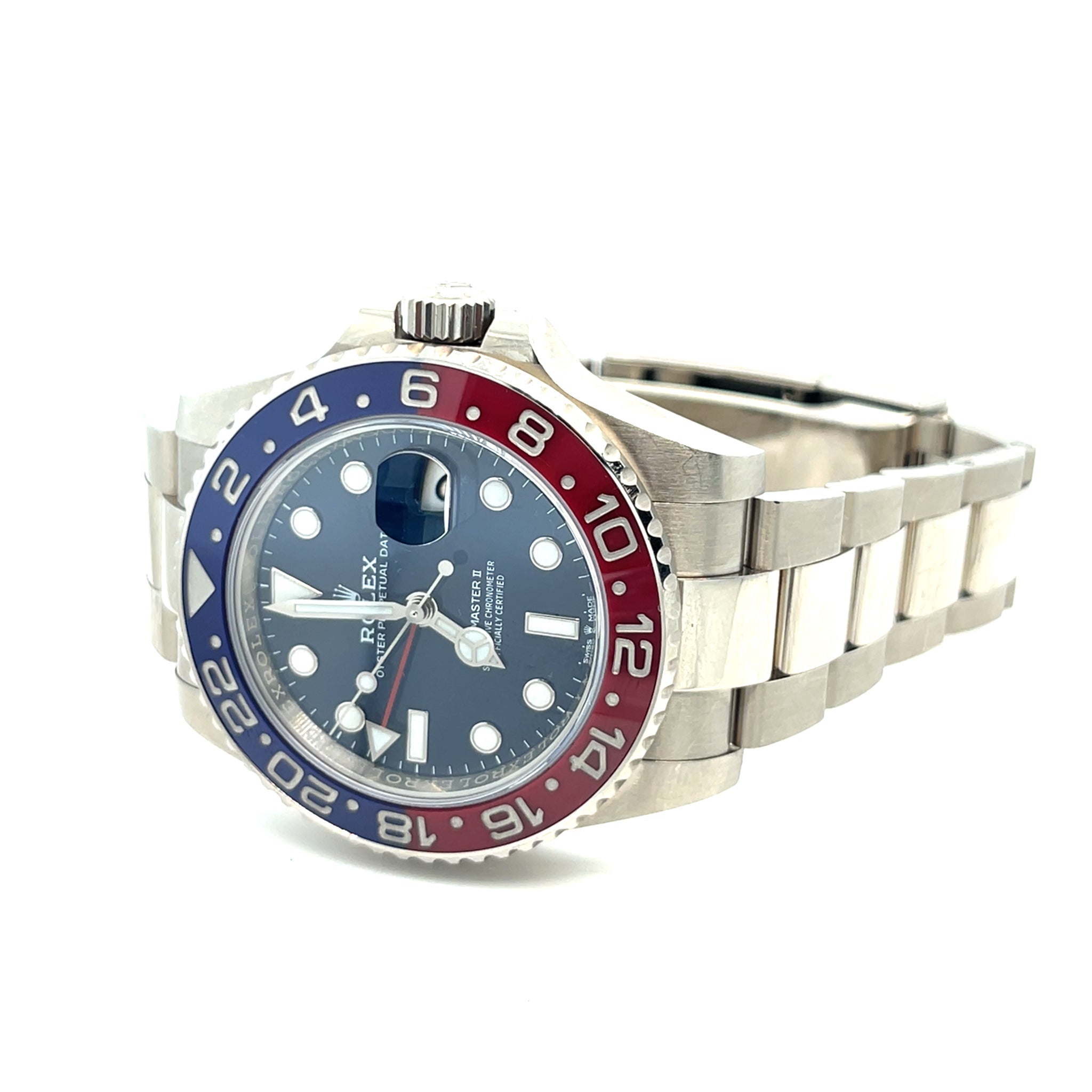 2021 Rolex GMT-Master II 126719BLRO Pepsi White Gold Blue Dial