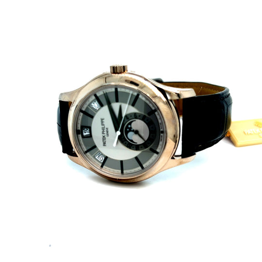 Patek Philippe Complications 5205G-001 Annual Calendar Moon Phases White Gold Grey Dial