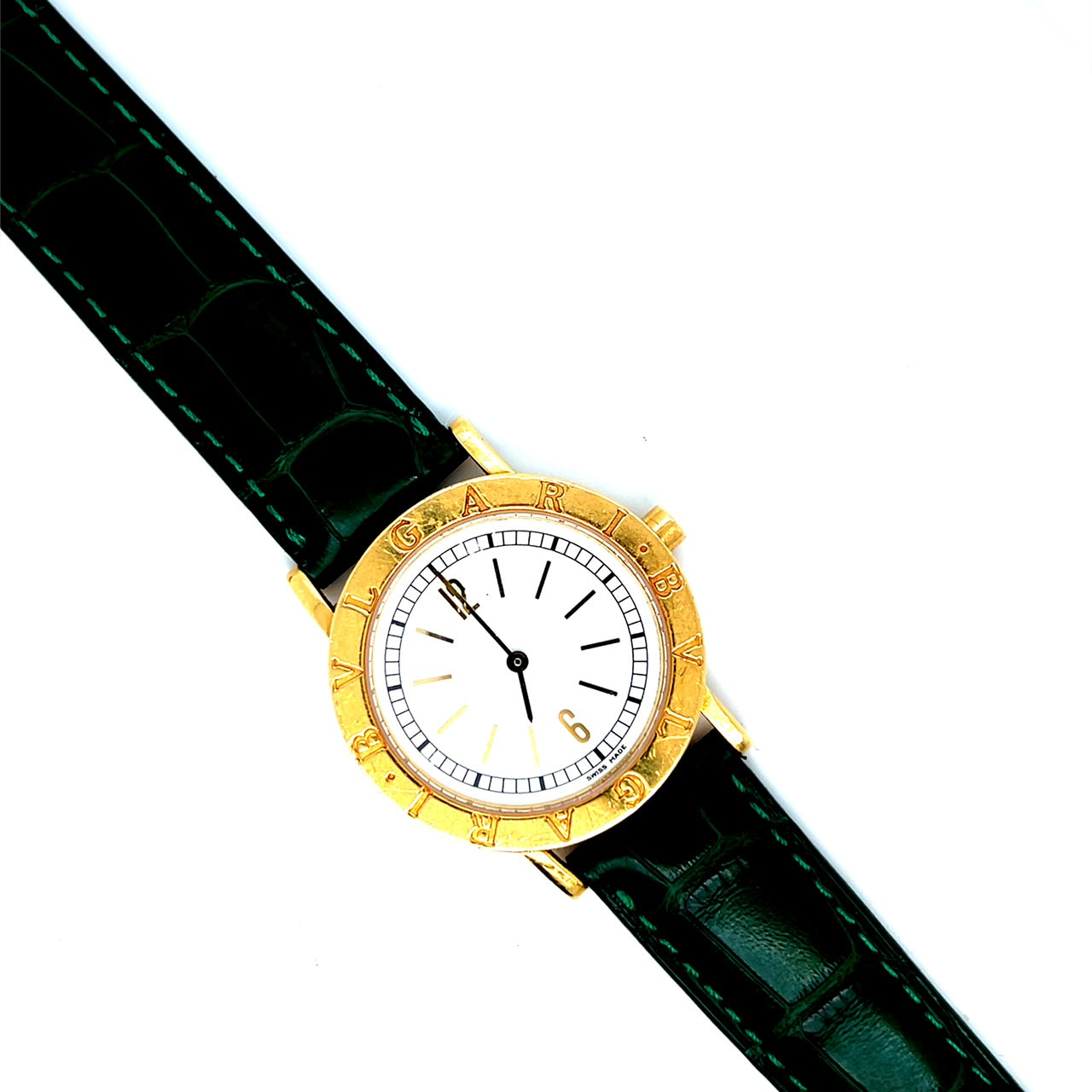 Bulgari BB33 GL/5 Yellow Gold White Dial Quartz