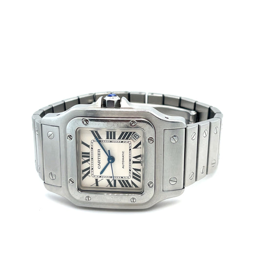 Cartier Santos Large 2823 Stainless Steel White Dial Automatic