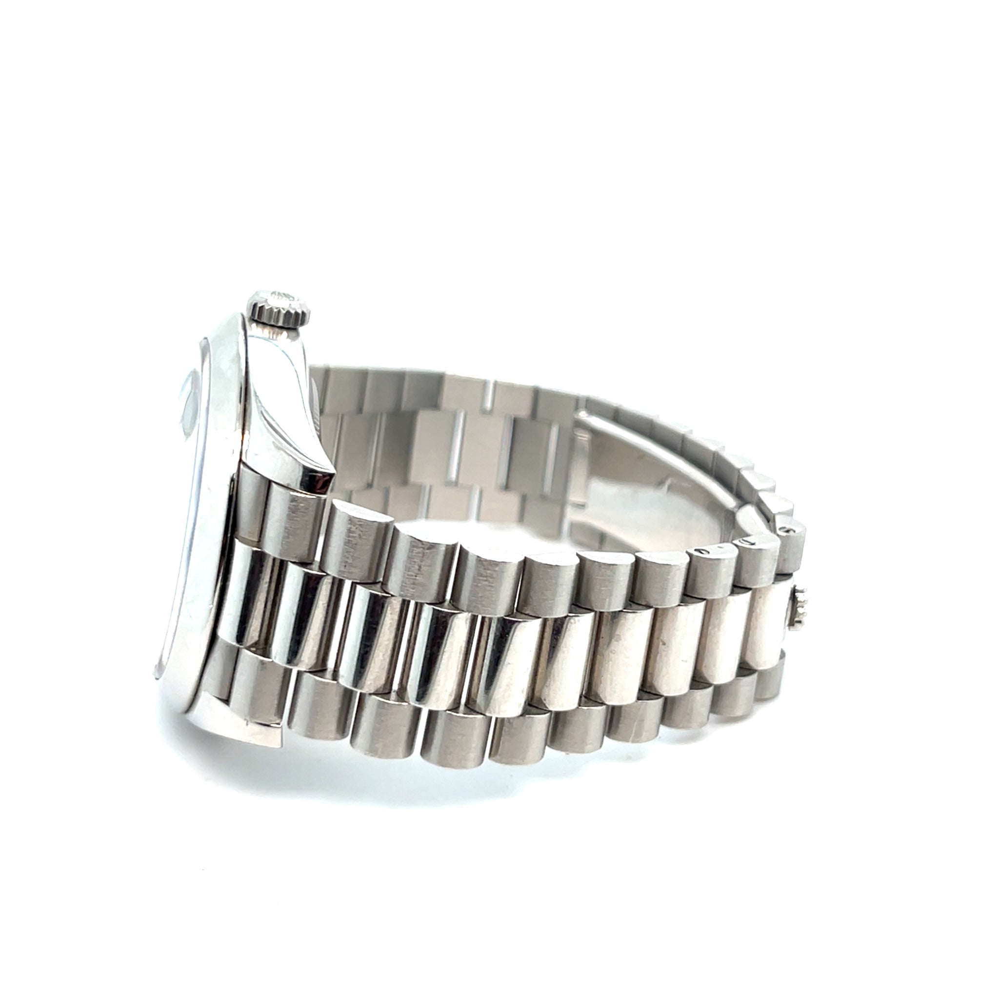 Rolex Day-Date 40 228206 Platinum Ice Blue Diagonal Motif Dial